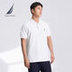 諾帝卡（NAUTICA）【單件直降】男裝25春夏新款商務休閑舒適親膚棉氨透氣短袖POLO男 白色1BW M