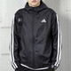 阿迪達斯（adidas）外套男士 2026春季新款運動(dòng)服連帽薄款梭織三條紋潮流夾克風(fēng)衣 新款三條紋-秋季透氣款 XL (185/104A)