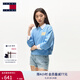 TOMMY JEANS25新款春夏女裝純棉美式復古潮流字母印花寬松圓領衛(wèi)衣21345 藍色C12 S