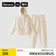 蕉內(nèi)絨絨506H睡衣男女士衛(wèi)衣版可外出家居服套裝羊羔絨加厚秋冬季保暖 【女】奶杏 S