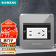 西門子（SIEMENS）西門子翻蓋式地插 嵌入式五孔電源地插地板隱藏式地面插座 翻蓋式五孔地插（銀色）