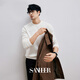 SANHEER秋季百搭BI入強推薦 輕盈SOFT莫代爾空氣層 打底圓領(lǐng)衛衣 DAW309 乳白色 M /48