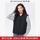 佐丹奴棉服馬甲女秋冬新款?yuàn)A棉保暖可脫卸帽棉衣背心外套13375849 09標(biāo)志黑 M