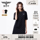 BOY LONDON春夏女款T恤裙?jié)M印潮牌直筒連衣裙W17906 黑色 M