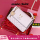 MARIE CLAIRE包包女包輕奢侈單肩包真皮女士斜挎包七夕情人節(jié)禮物送女友老婆 米白色 送labubu正版掛飾 小包