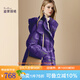 迪菲麗格冬裝連帽紫色羽絨服女中長(zhǎng)款2024新款時(shí)尚設(shè)計(jì)感鴨絨外套 圖片色 M