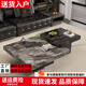 馳昂巖板茶幾客廳家用意式極簡(jiǎn)高級(jí)感組合茶桌 80威尼斯棕+50騎士黑【茶盤】