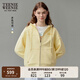 Teenie Weenie小熊女裝衛(wèi)衣2025春季新款休閑通勤簡(jiǎn)約舒適連帽外套 黃色 M
