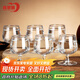 青蘋(píng)果二兩杯白酒杯套裝 加厚無(wú)鉛水晶玻璃帶2兩刻度觀(guān)山杯冰山底 6只裝