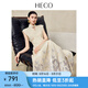 HECO【清芳雅姿】新中式2025年夏季新款醋酸鏤空立領(lǐng)顯瘦a字連衣裙女 白色 M