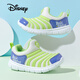 迪士尼（Disney）兒童運動(dòng)鞋春秋透氣一腳蹬童鞋中小童毛毛蟲(chóng)跑步鞋 紫蘭/米色 30