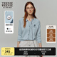 Teenie Weenie小熊針織開衫2025年春夏新款學院風高智感圓領(lǐng)毛衣外套女空調(diào)衫 淺藍色 S