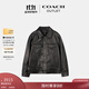 蔻馳（COACH）奧萊男士男裝皮革TRUCKER夾克外套 黑色 L