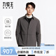 九牧王【商場(chǎng)同款】男裝夾克男2024秋冬夾克翻領(lǐng)商務(wù)休閑外套男M 修身版+中灰+JK1DV41017 XL 180/100A