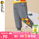 B.Duck【加絨】B.Duck小黃鴨童裝兒童褲子男童2022新款冬裝女寶寶長(zhǎng)褲厚 深花灰 90cm