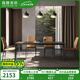 高德美居巖板餐桌新明珠意式極簡(jiǎn)家用飯桌長(zhǎng)方形現(xiàn)代簡(jiǎn)約啞光餐桌椅組合 140*80cm(依諾)(帶橫梁+底板)