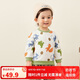 迷你巴拉【萌趣撞色】男女童2024新品兒童衛(wèi)衣軟糯萌趣衛(wèi)衣