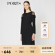 PORTS寶姿商場(chǎng)同款女裝秋季新品中長(zhǎng)款修身連衣裙LA9D086GFB011 黑色 XS (2)