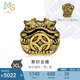 周生生男士禮物 聚財(cái)金蟾XL轉(zhuǎn)運(yùn)珠黃金Charme酷黑系列串珠 95521C定價(jià)
