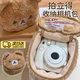 TAFN相機包相機收納包拍立得mini12收納包富士小型相機ccd卡片機可愛(ài)卡通毛絨熊便攜防撞收納包保護套 毛茸茸小熊拍立得相機包 18*14*12cm（手工測量可能有誤差）