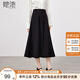 她池高腰半身裙2025春夏新款女裝復古優(yōu)雅顯瘦中長款A字裙T51Z0262B
