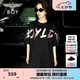 BOY LONDON【公主日記】連衣裙潮流時(shí)尚燙鉆字母印花黑色T恤裙W17003 黑色 L