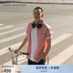 TOMMY HILFIGER【百搭純色】夏季男純棉商務(wù)休閑中性簡約短袖襯衫外套J1737 珊瑚粉XLN M (推薦：135-150斤)
