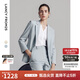 朗姿2025年夏季新款平駁領(lǐng)輕商務(wù)西裝外套職業(yè)時尚通勤高端西服女 水藍(lán)色 M