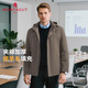 夢(mèng)特嬌（MONTAGUT）男士棉衣冬綿羊毛柔軟舒適加厚保暖商務(wù)休閑外套 卡其 L
