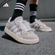 adidas「面包鞋」GRAND COURT BASE 00s休閑低幫板鞋男女阿迪達斯   淺灰/白色/樹脂黃   40.5
