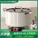 BAMBETEL班貝特德國品牌陶瓷316L加深不銹鋼湯鍋家用無涂層不粘蒸煮燉蒸鍋 【湯鍋+蒸籠】 3-5人使用 24cm