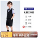 羅蒙男童西裝套裝鋼琴演出服主持人新中式國風(fēng)西服兒童禮服 黑色140