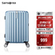 新秀麗（Samsonite）行李箱20英寸拉桿箱時尚豎條紋旅行箱包藍色GU9密碼登機箱