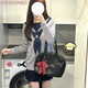云舵日系jk制服包女2025新款大容量二次元手提包學(xué)院簡(jiǎn)約通勤jk包 手提包+絲巾 手提包+斜跨肩帶+絲巾