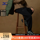 美津濃（MIZUNO）ESSENTIAL系列 男女同款束腳加絨長褲 09/黑色 XL (180)