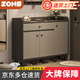 卓禾鞋柜家用門口新款2024爆款收納儲物柜室內(nèi)入戶靠墻玄關(guān)柜一體鞋架 京倉速發(fā)|主圖三門一抽|天空灰90 組裝（詳細安裝說明）