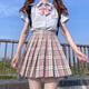 斤慕j(luò)k制服半身裙子女學(xué)生學(xué)院風(fēng)百搭基礎(chǔ)款JK襯衣格裙百褶裙子 粉色櫻奈春時39cm M （建議90-100斤）