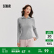 森馬森柔毛衫|毛衣女高領純色冬季2024新款緊身打底衫顯瘦小心機 中花灰00510 165/88A/L