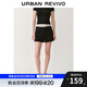 UR2025秋季新款女裝時(shí)尚簡(jiǎn)約純色百搭牛仔短褲UWM850145 正黑 28