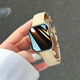 小米（MI）Applee/蘋果機(jī)通用Watch Series 10智能手表運(yùn)動(dòng)通話監(jiān)測(cè)健康手環(huán) H扣荔枝紋米白離線支付藍(lán)牙通話