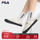 FILA 斐樂(lè )官方女鞋SMILA摩登拖鞋2025夏季新款元氣拖鞋休閑勃肯鞋 豆腐白-TF 35.5