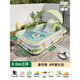 翎喏德國充氣游泳池兒童家用加厚寶寶大型充氣水池小孩家庭大人戲水池 夏日派對-3米三層加厚【防側翻大