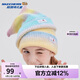Skechers斯凱奇兒童保暖毛線帽冬新款女童抗靜電小耳朵時(shí)尚針織帽L424G049