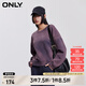 ONLY春季潮流寬松休閑字母落肩圓領(lǐng)短款衛(wèi)衣女|12419S007 E39 巖紫色 M 165/84A