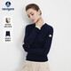 納維凱爾意大利小帆船女25年新款全羊毛針織衫假兩件打底羊毛衫2334085502