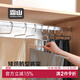 霜山鵝型褲架短脖子褲架衣架防滑無(wú)痕高錳鋼帽子絲巾衣柜收納架褲掛 正鉤-白色5支裝