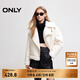 ONLY秋季時(shí)尚酷感PU毛絨翻領(lǐng)保暖夾克外套女|1244PU006 A43 奶油白色 S (160) 80A