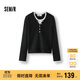 森馬（Semir）針織衫發(fā)熱抑菌抗靜電假兩件亨利領(lǐng)女冬正肩2025毛衫109725107001