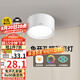 雷士（NVC）LED筒燈家用客廳臥室吊頂過(guò)道免開(kāi)孔明裝天花燈PC白色9瓦暖白光