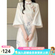 芃婷新款改良旗袍2025年夏季新中式花朵大袖女 蝶夢(mèng) XL